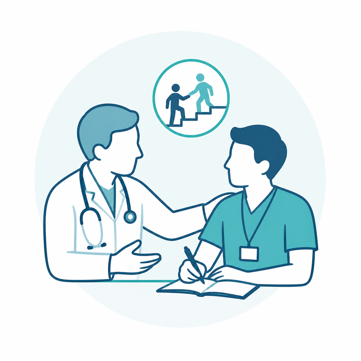 Prácticas de mentoría médica profesional